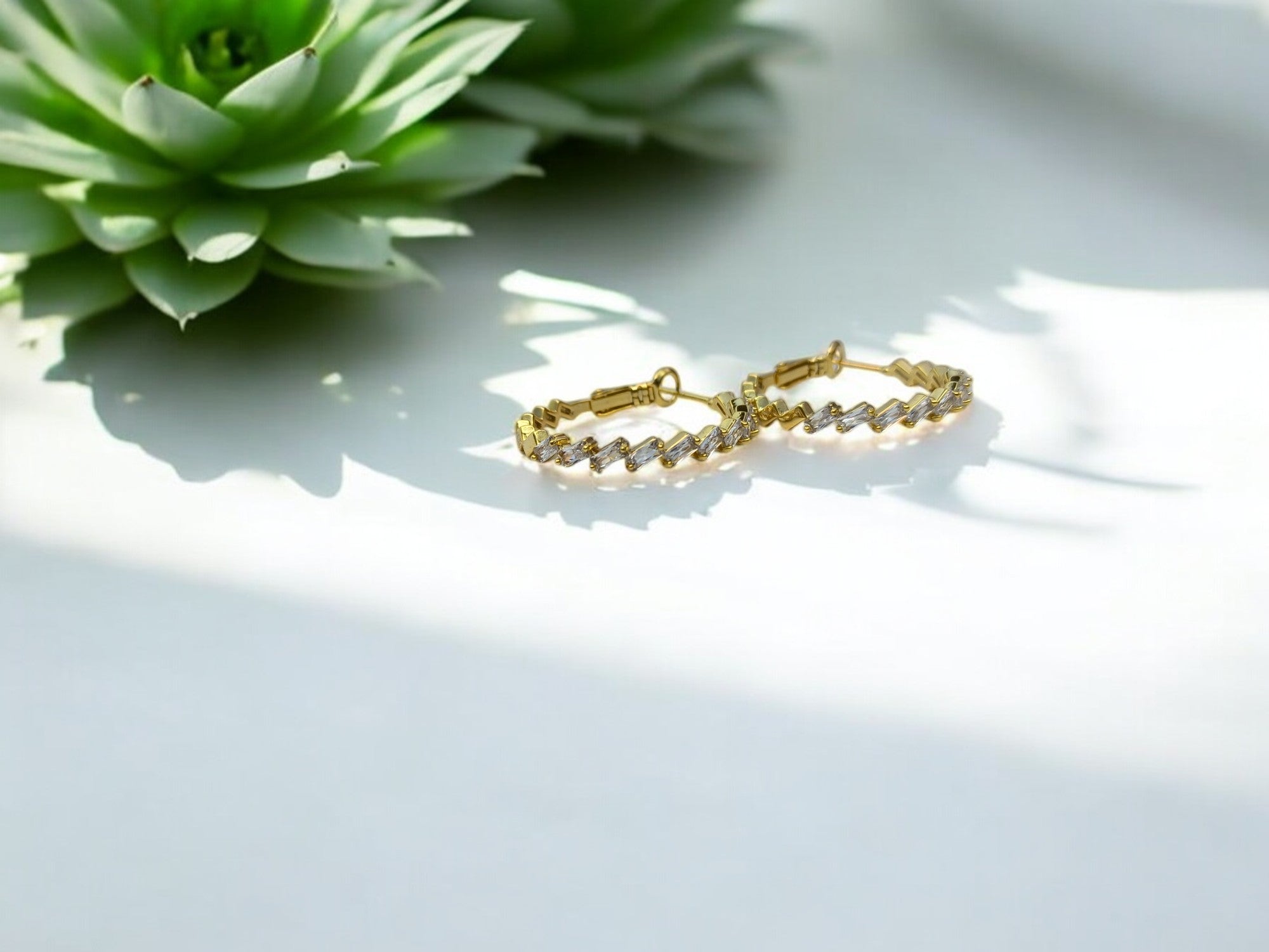 AD Zig-Zag Hoop Earrings