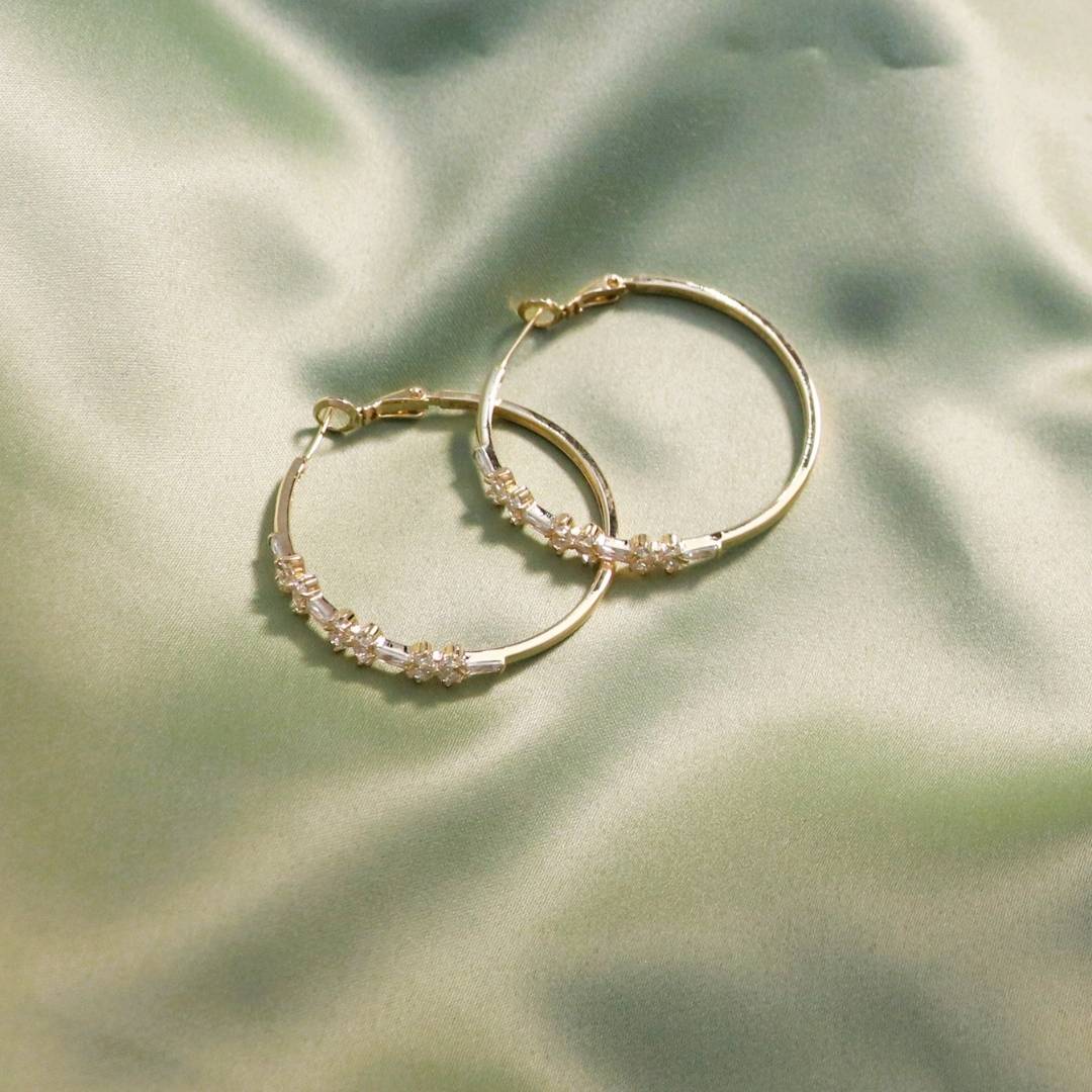 Round Hoop AD Earrings