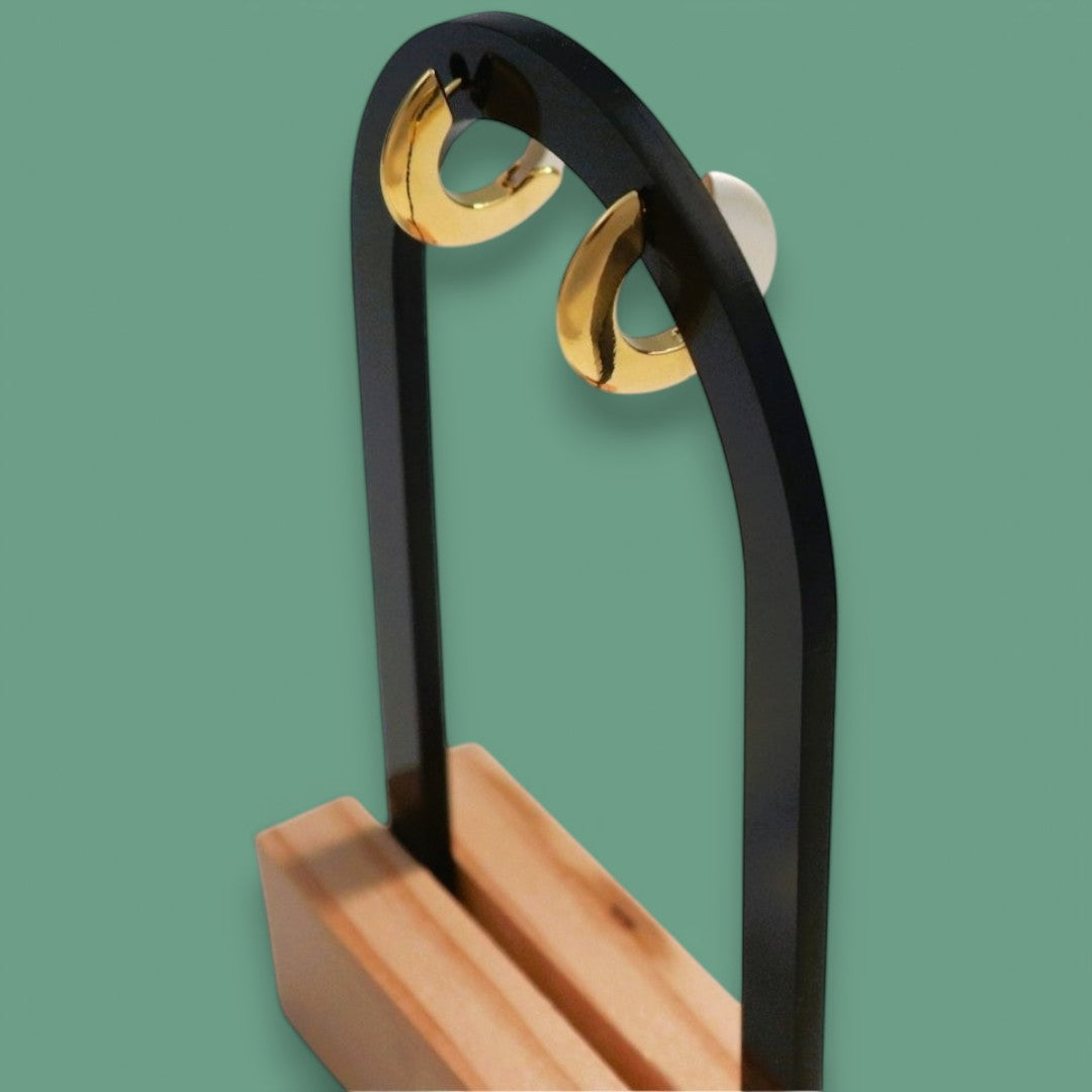 Two Tone Hoop Earrings