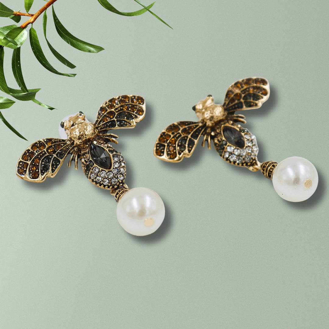 Vintage Bee Earrings