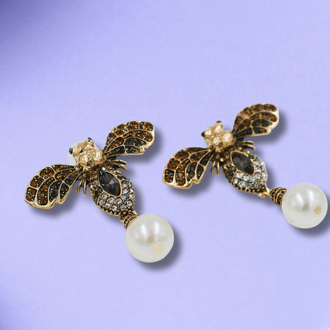 Vintage Bee Earrings