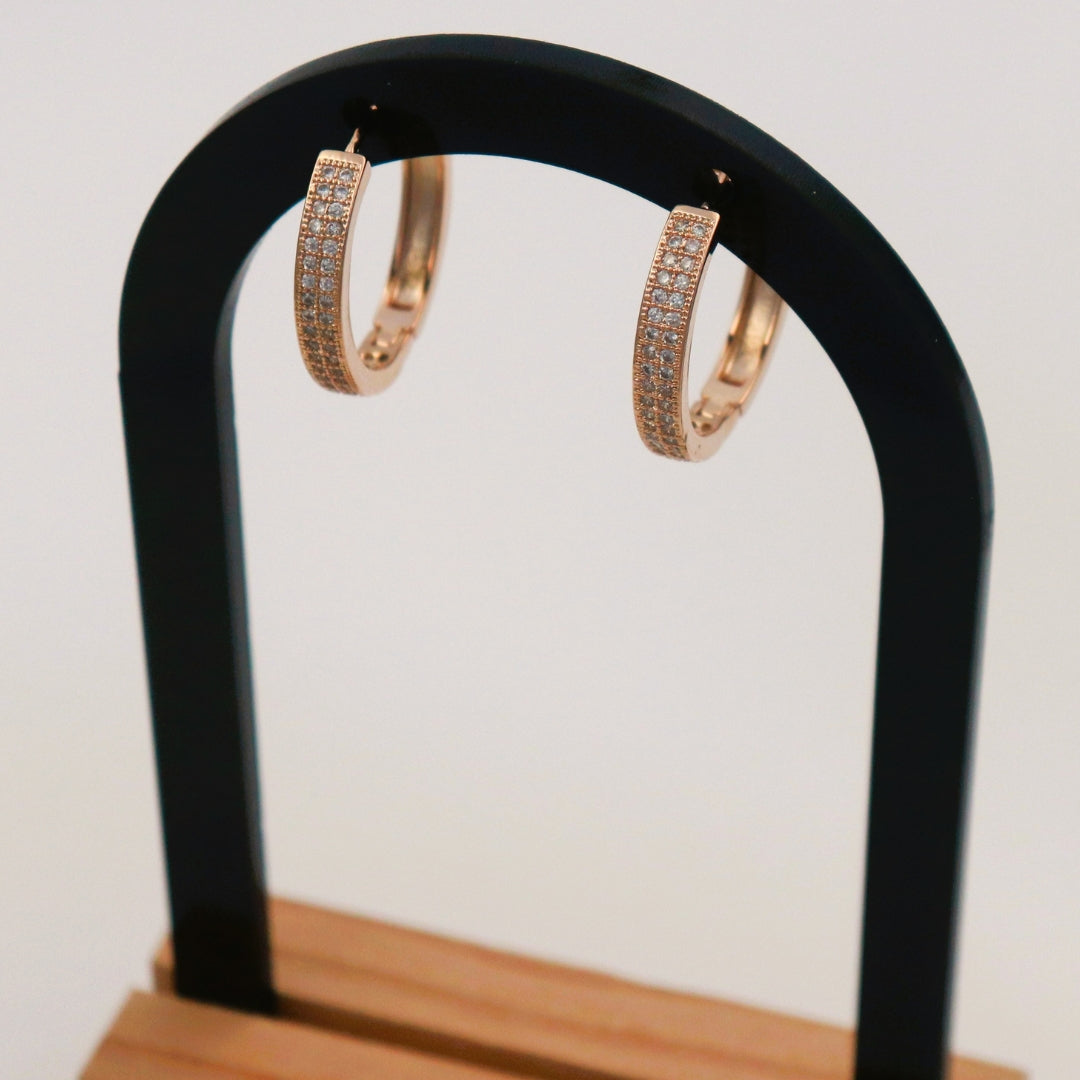 Rose-Gold AD Hoop Earring