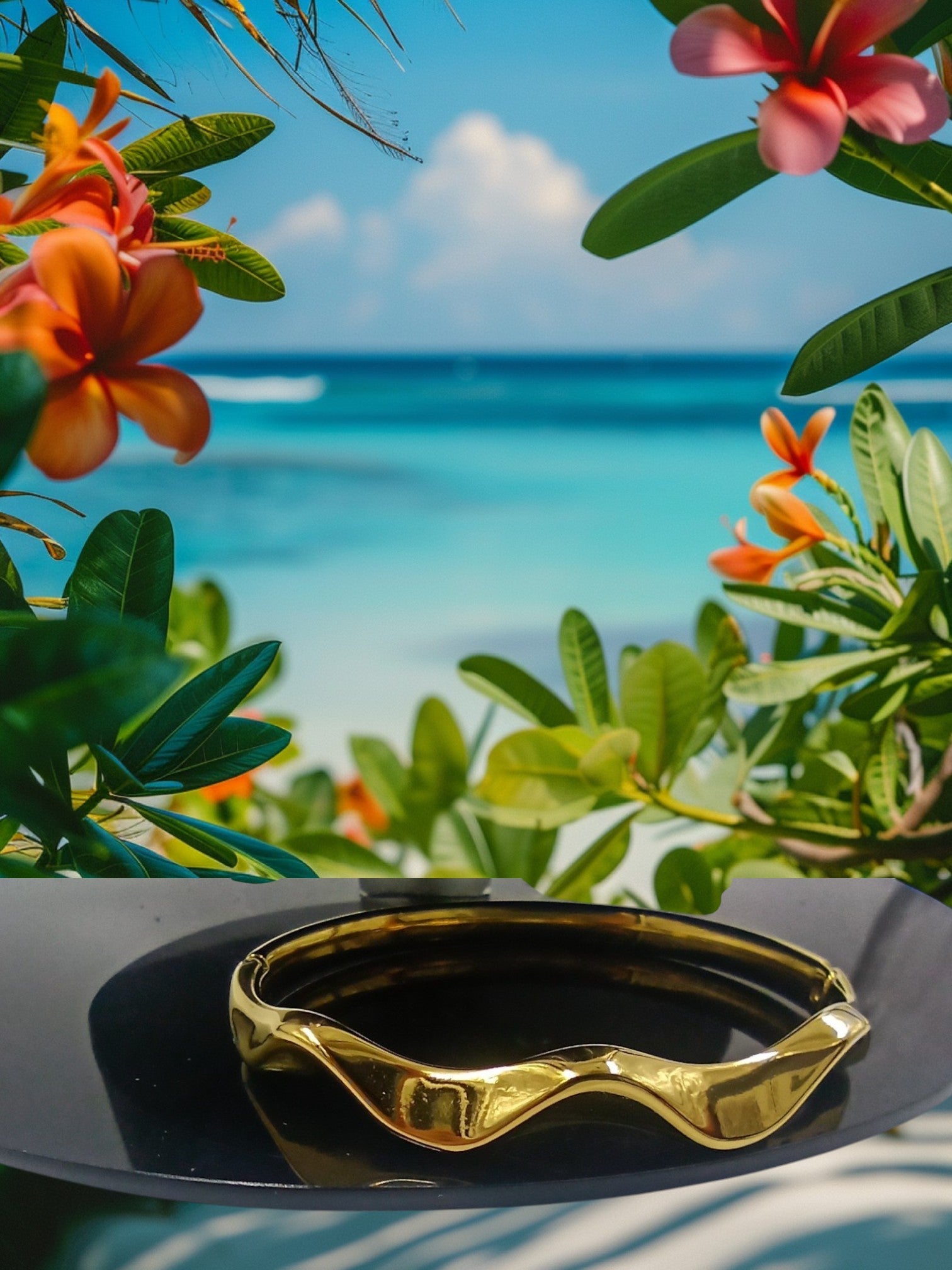 Gold Wave Anti Tarnish Bracelet Jewelry