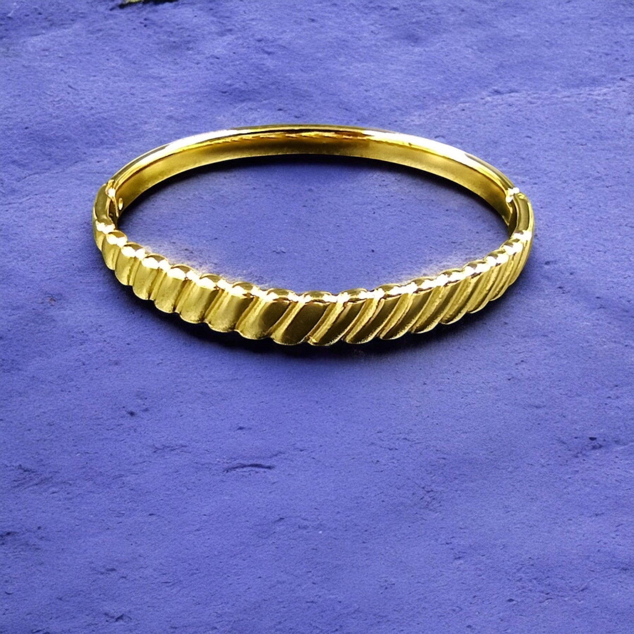 Gold Plated Tidal Cuff Anti Tarnish Bracelet