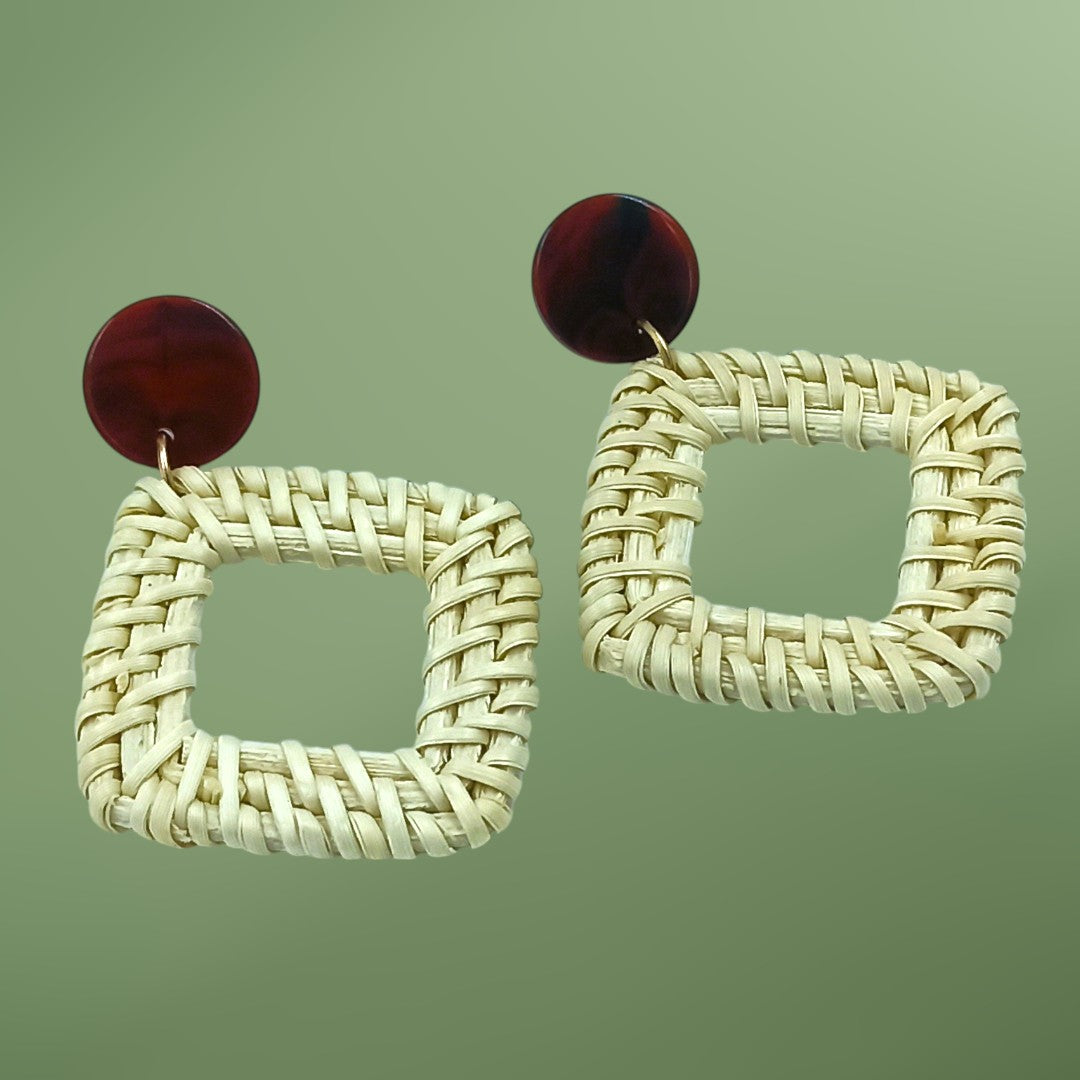 Wooden Bamboo Earrings