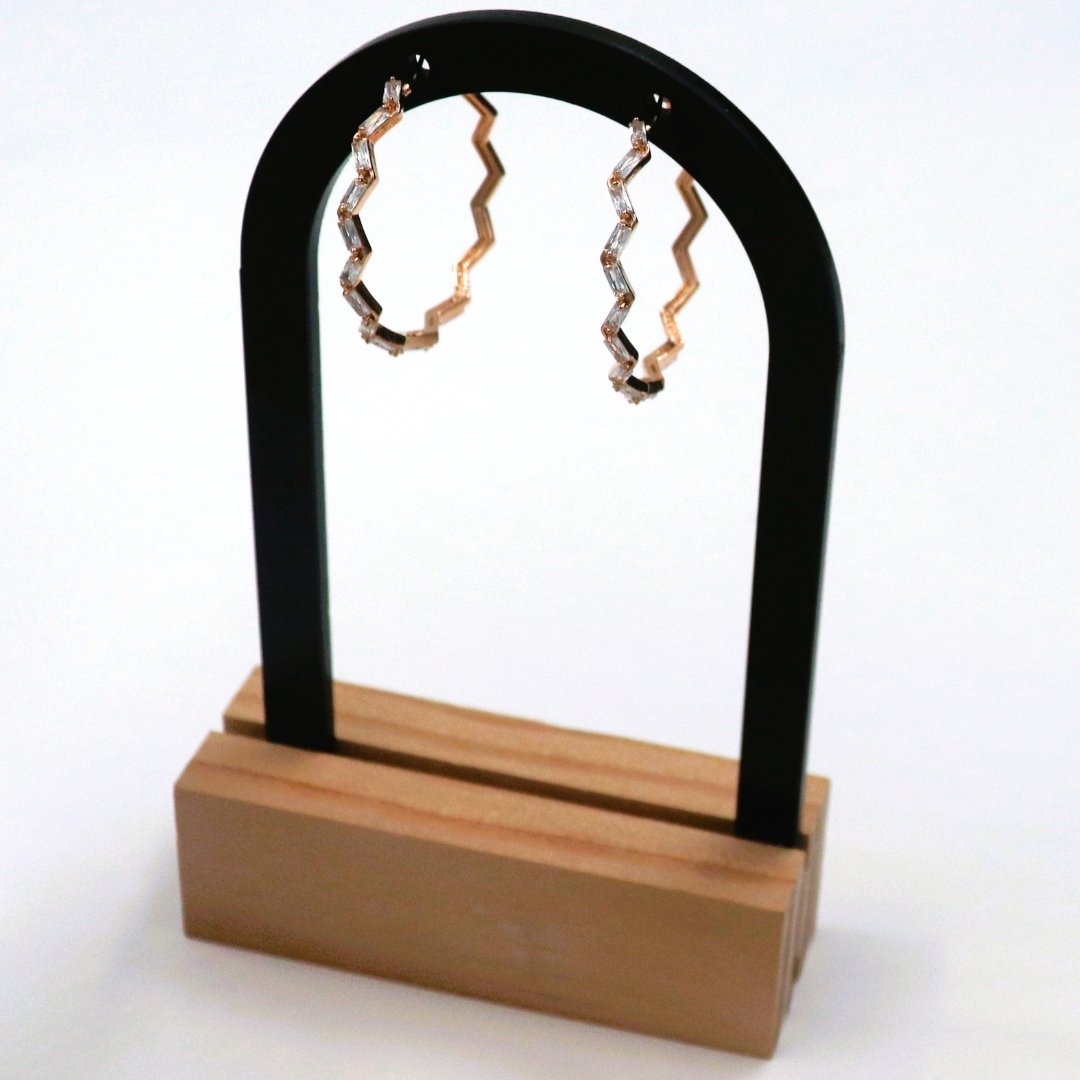 Zig-Zag AD Hoop Earrings