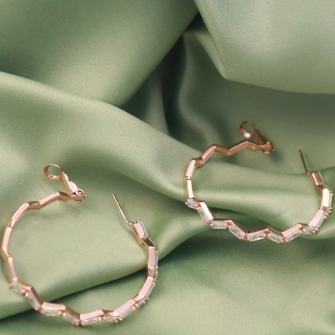 Zig-Zag AD Hoop Earrings