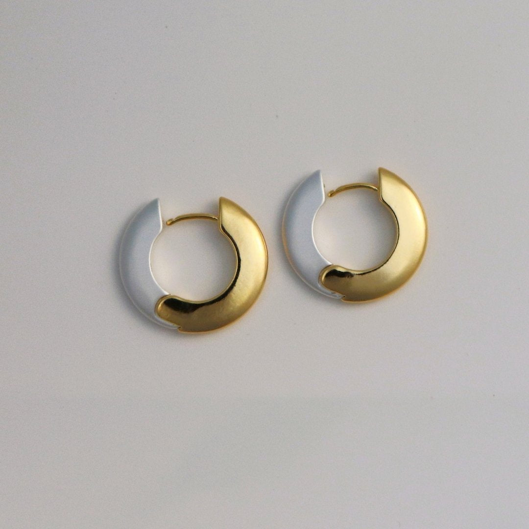 Two Tone Hoop Earrings