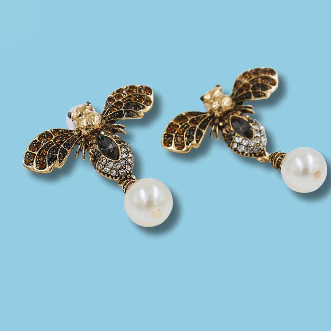 Vintage Bee Earrings