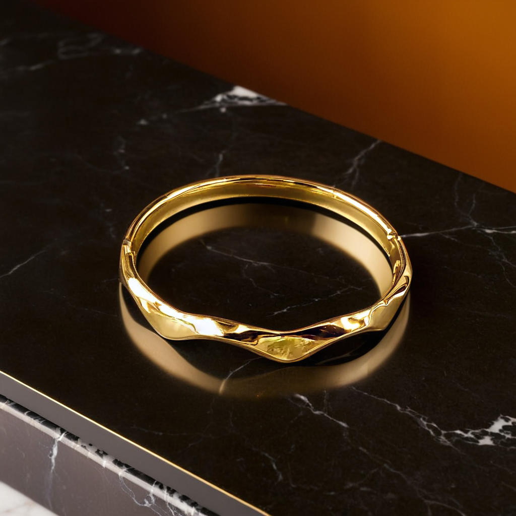 Gold Wave Anti Tarnish Bracelet Jewelry